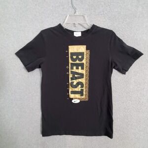 Nike Boys T-Shirt XL Black Logo Graphic Beast Just Do It Short Sleeve Crew‎ Neck